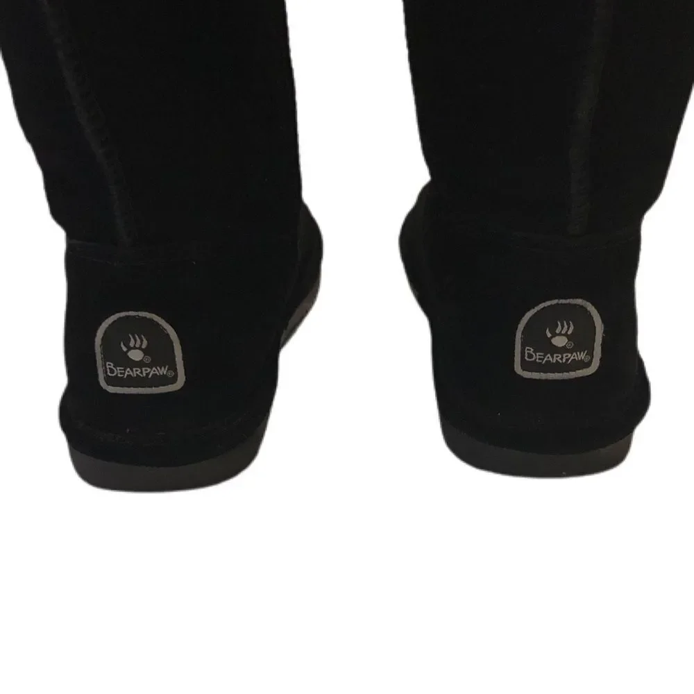 BearPaw Marissa Black Suede Short Boot Sz 8 - Picture 8 of 9